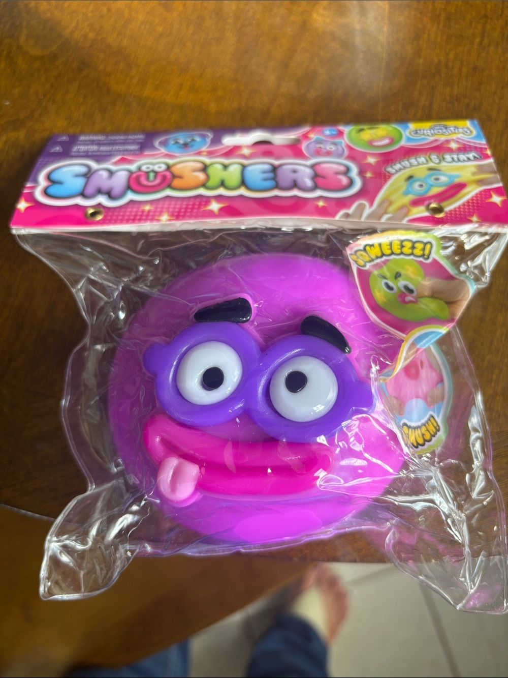 Orb Purple Smushers Squeeze Face Toy